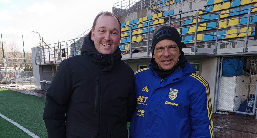 Mateusz Hrycoń na stażu trenerskim w Arce Gdynia