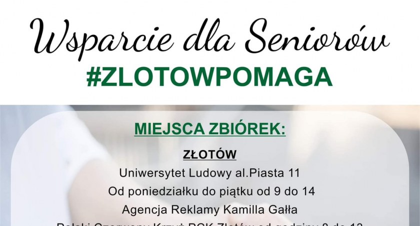 ZŁOTÓW POMAGA - przyłącz się do akcji wsparcia seniorów