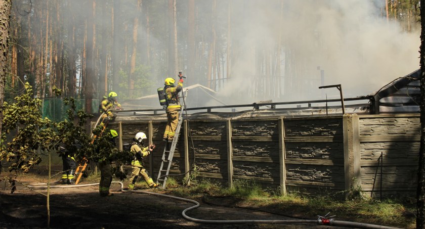 Pożar w OW Leśna Chata w Jastrowiu