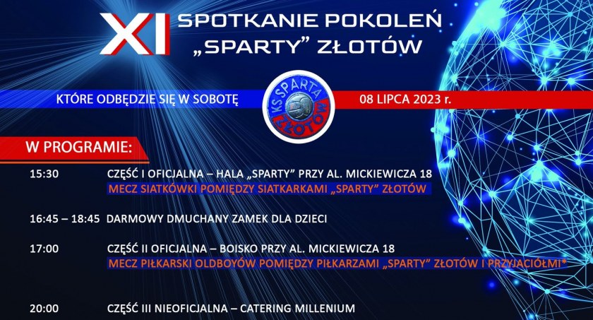Zaproszenie na XI Spotkanie Pokoleń Sparty Złotów