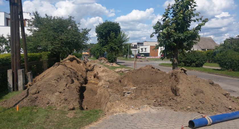 Wymiana sieci wodociągowej na ul. Witosa w Krajence