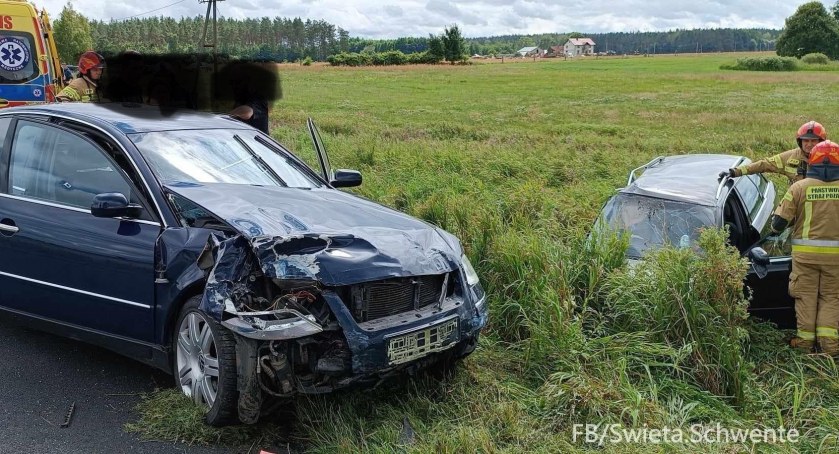 Wypadek na trasie Święta - Kleszczyna