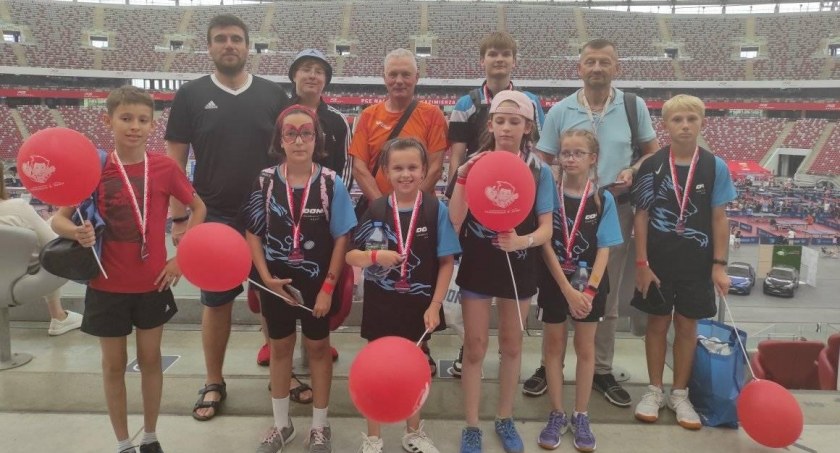 Tenisiści stołowi MKTS Sparta na Stadionie Narodowym