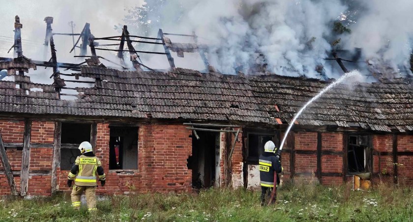 Pożar pustostanu w Batorowie