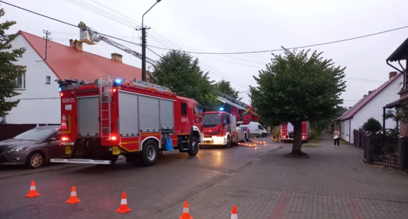 Pożar przewodu kominowego w Okonku