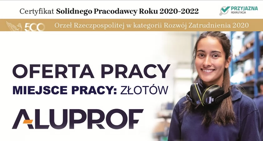 Firma Aluprof poszukuje osób do pracy w Złotowie