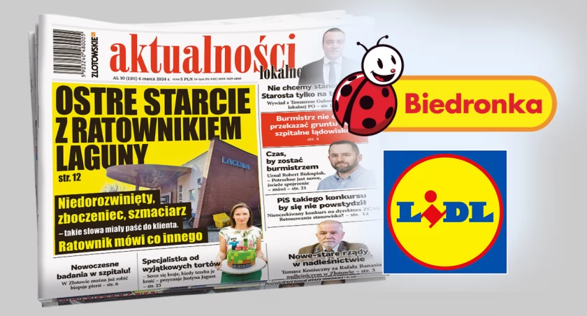 Papierowe wydanie Aktualności lokalnych znajdziesz w Biedronkach i Lidlu