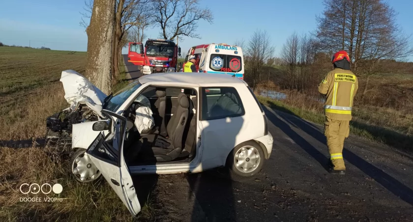 Zderzenie na trasie Tarnówka - Węgierce