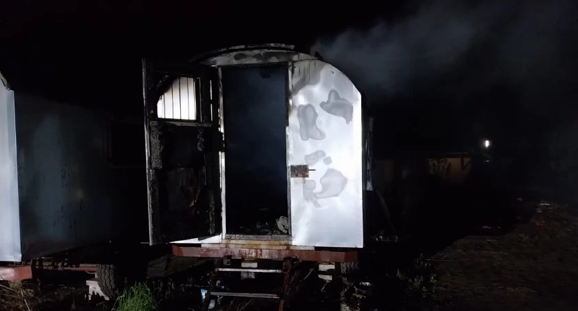 Pożar kompleksu budynków w Złotowie