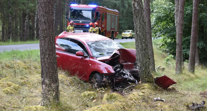 Wypadek na trasie Radawnica - Lędyczek