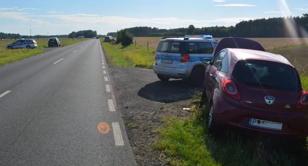 Kolizja koło Żeleźnicy. Kierująca wyprzedzała, będąc wyprzedzaną