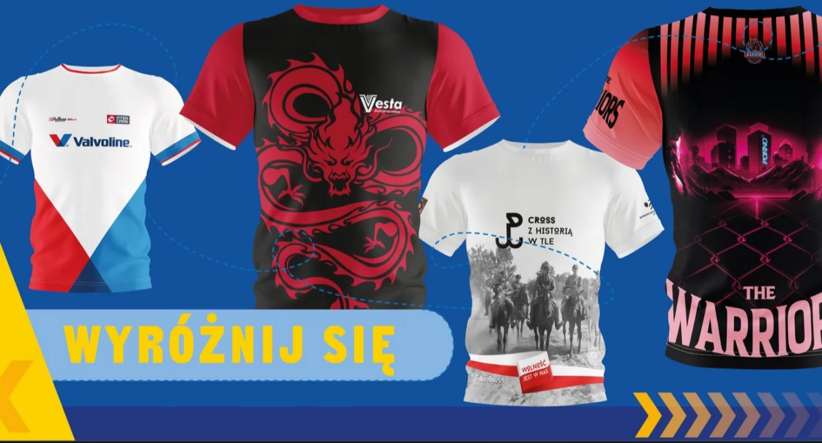 Koszulki sportowe z nadrukiem - stwórz swoją drużynę