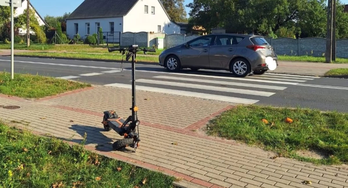 Kolejne zdarzenie drogowe z udziałem hulajnogi w Złotowie