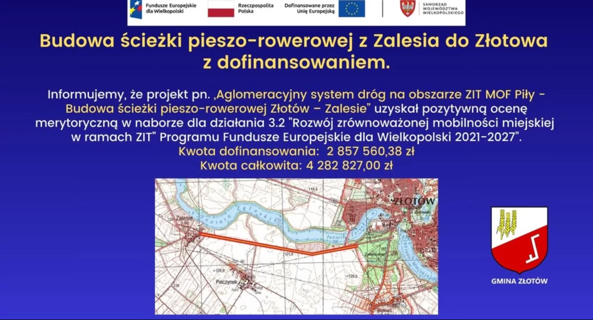 Gmina Złotów ścieżkami rowerowymi stoi, a będzie jeszcze do Zalesia!