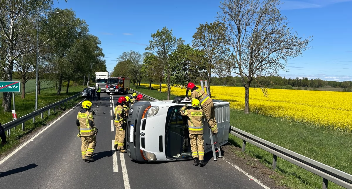 [AKTUALIZACJA]Krajowa 11 zablokowana po zdarzeniu drogowym w na trasie Lotyń-Szczecinek