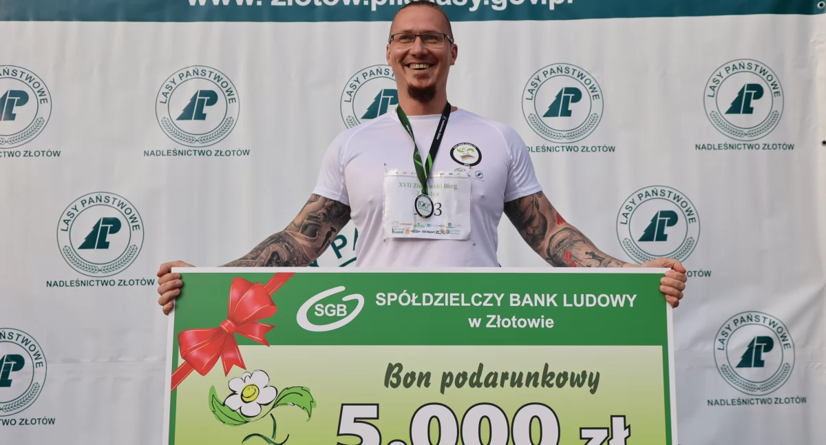 Marcin Gagatek najszczęśliwszym uczestnikiem Biegu Zawilca 