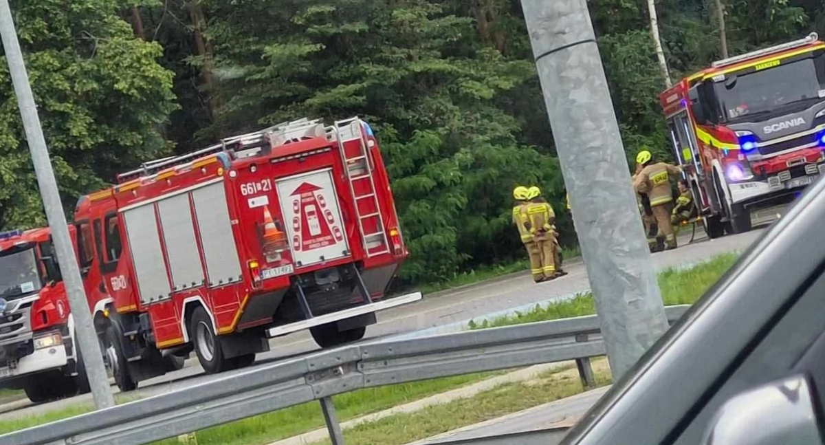 Akcja strazaków w markecie w Zakrzewie