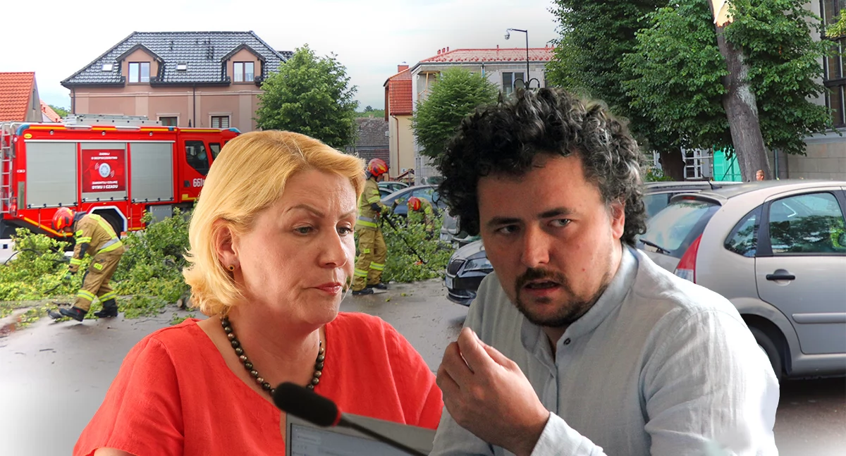 Złotów przegrywa z wichurami – niebezpieczne drzewa lecą, radni debatują