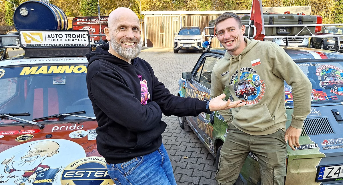 Mobilny Mechanik Piotr Jamroś Maluchem zdobył Monako