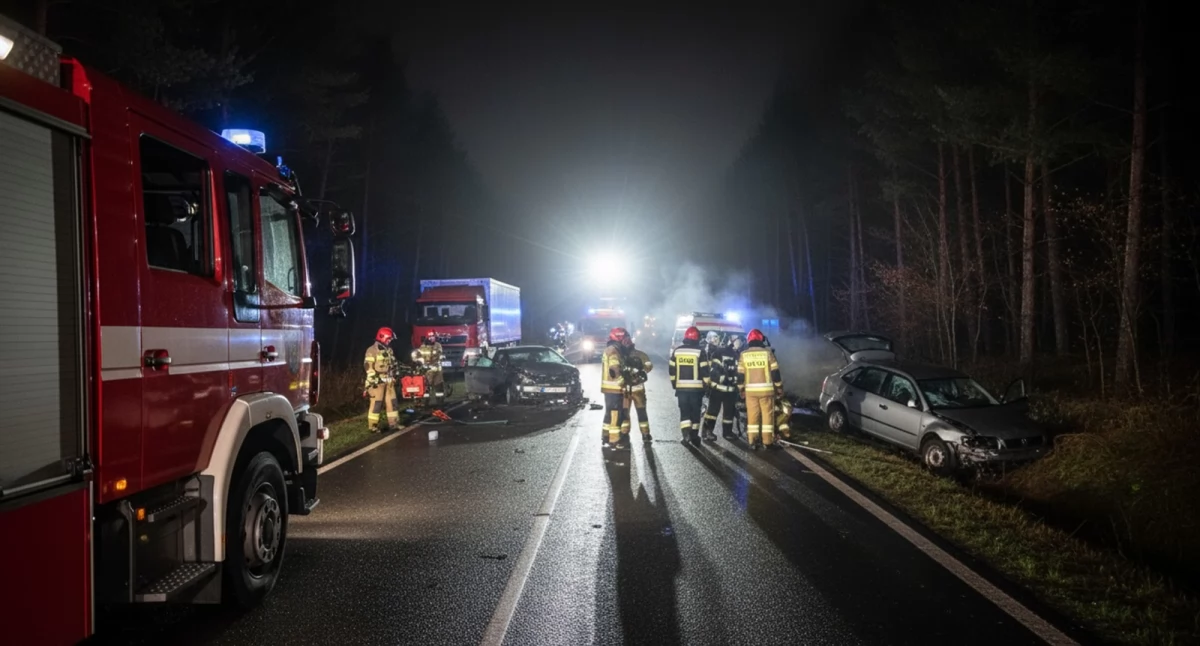 Groźny karambol na krajowej 11