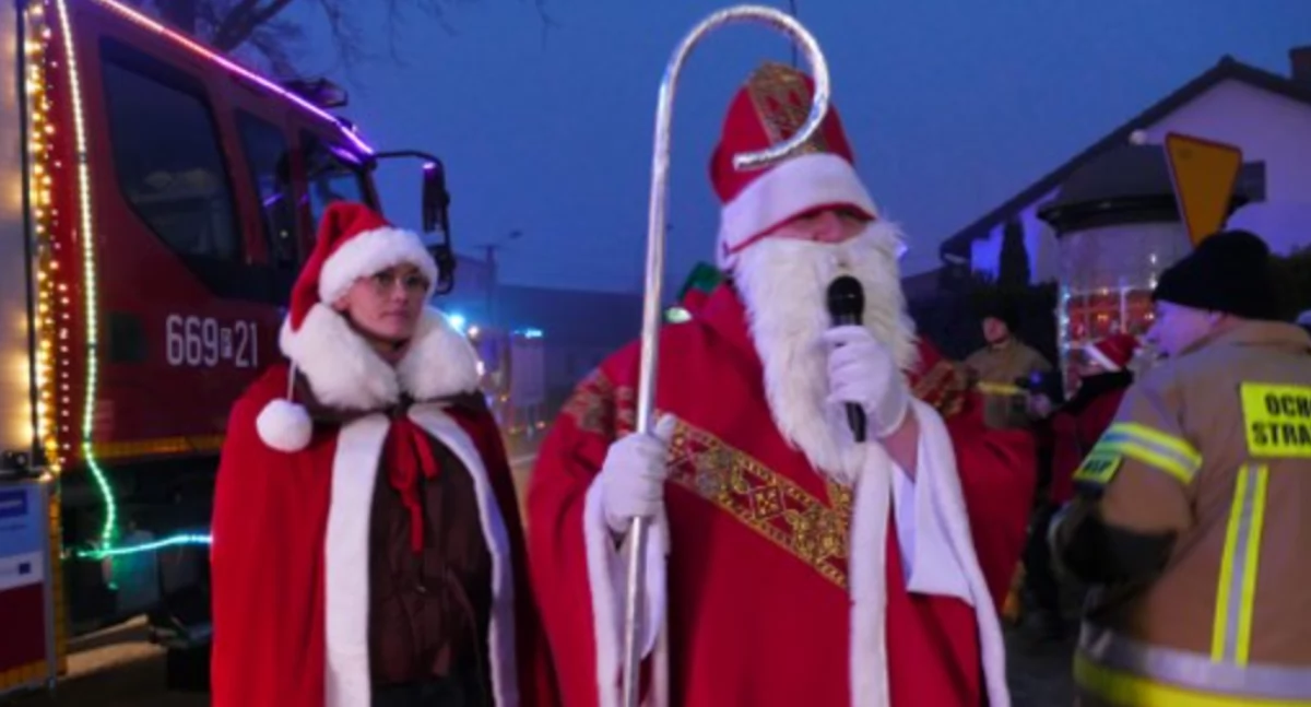 Mikołaj w Lipce: paczki od Świętego, rozświetlona choinka i gorąca czekolada