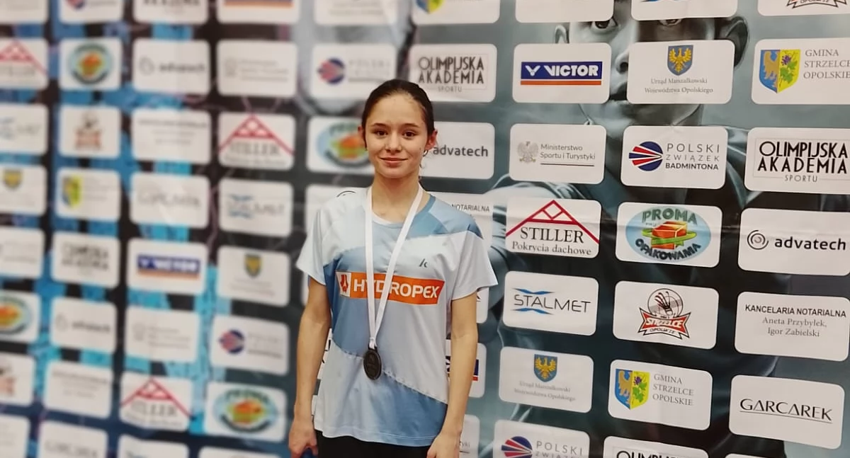 Kamila Sakowicz medalistką Mistrzostw Polski Młodzików w Badmintonie!