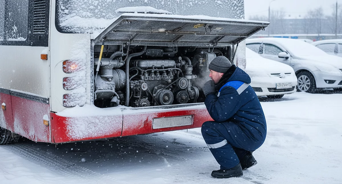 Szkolne autobusy przegrały z mrozem, dzieci na lodzie