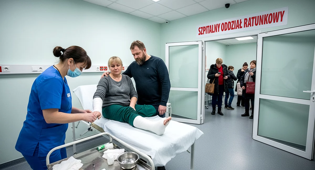 Gołoledź zapchała SOR i poradnię ortopedyczną