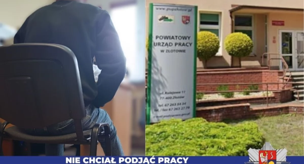 Groził podpaleniem urzędu pracy w Złotowie