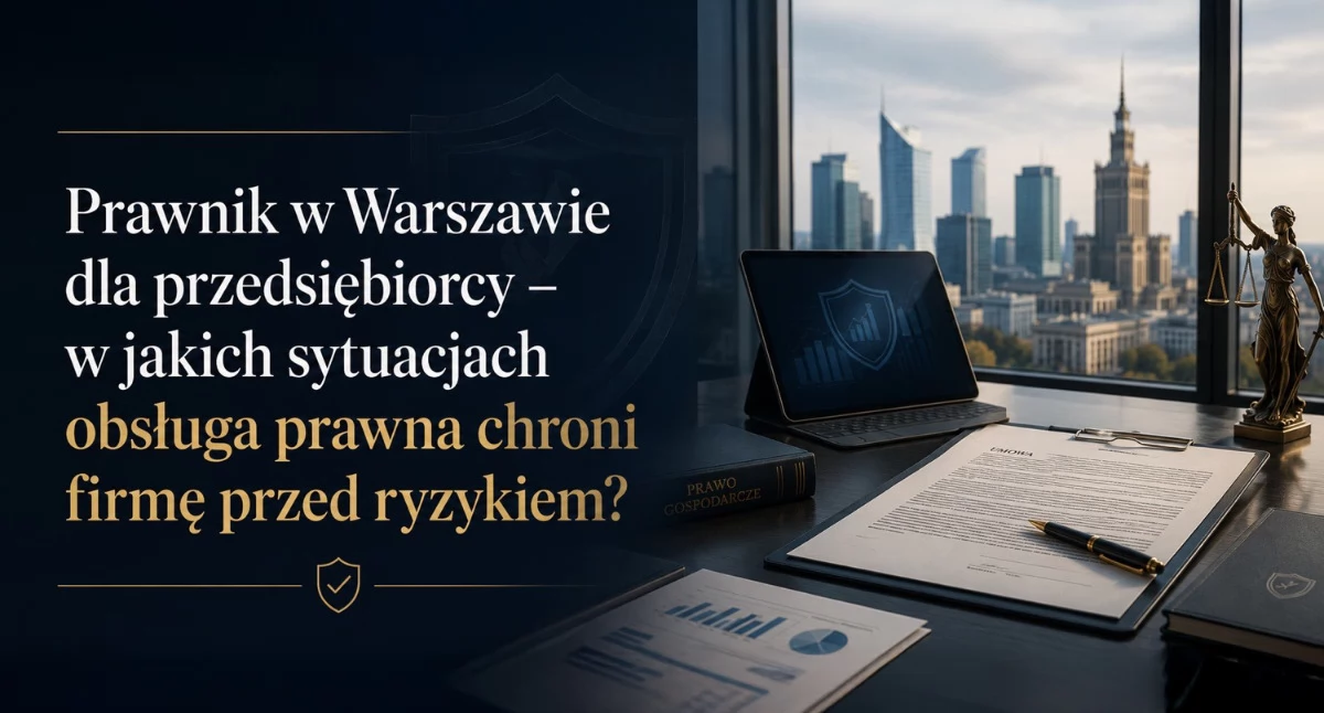 Prawnik w Warszawie dla przedsiębiorcy – w jakich sytuacjach obsługa prawna chroni firmę przed ryzykiem?
