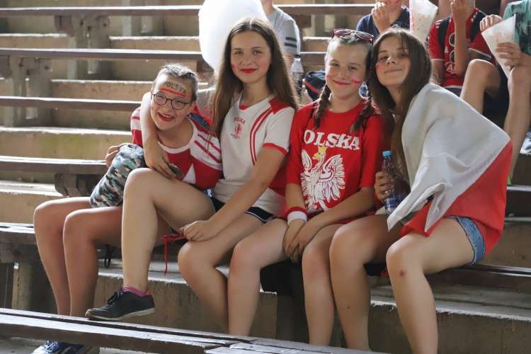 Złotowska strefa kibica podczas meczu Polska - Japonia