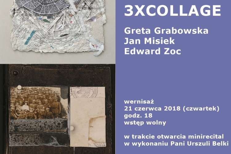 3XCOLLAGE wystawa artystów tworzących w technice kolażu