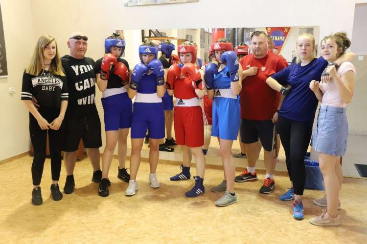 Sparing bokserski Sparty Złotów z klubem Sokół Piła