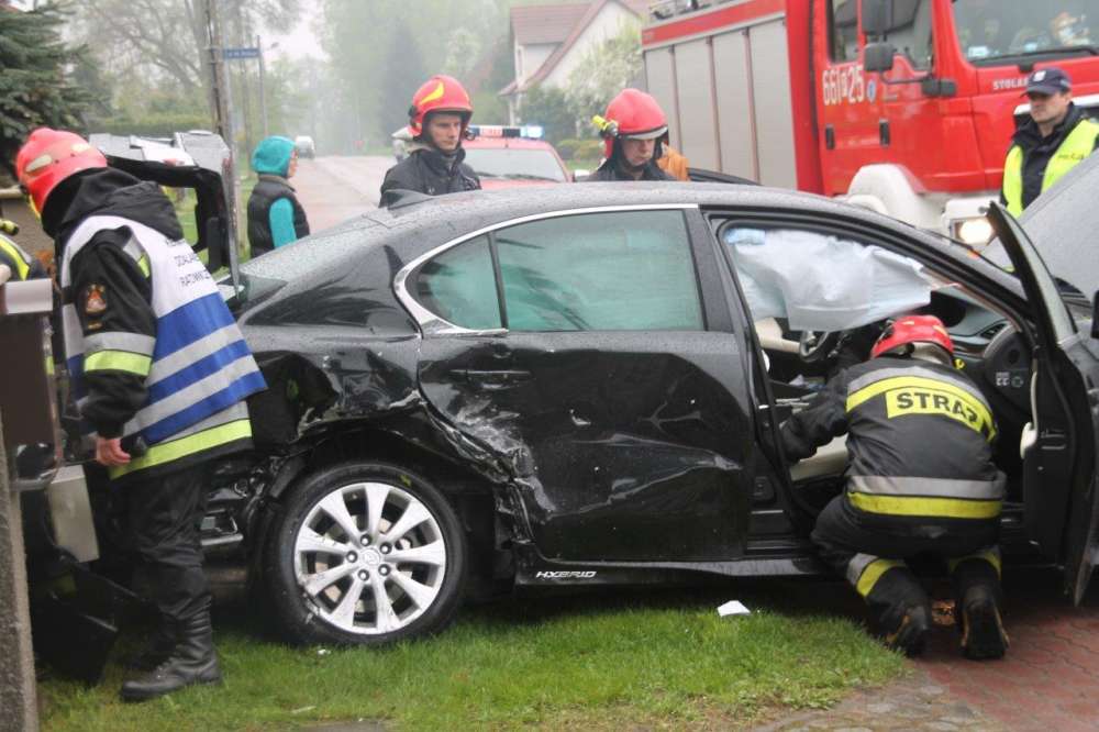 [FOTO + WIDEO] Kolizja na ul. Zamkowej w Złotowie