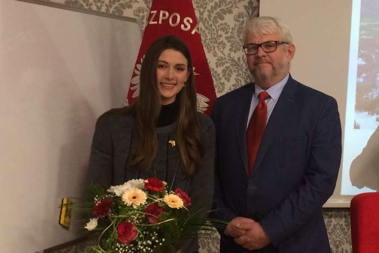 Gość z USA w Centrum Kształcenia Ustawicznego i Zawodowego w Złotowie
