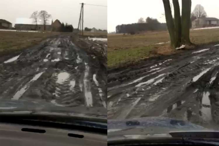 [WIDEO] Dojazd z wioski do miasta to błotna przeprawa