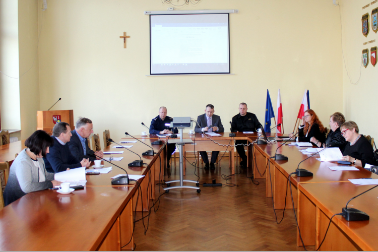 Planowe posiedzenie Powiatowego Zespołu Zarządzania Kryzysowego