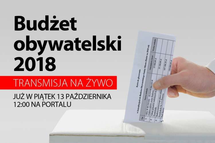 Wyniki Budżetu Obywatelskiego 2018. W piątek transmisja na żywo na portalu