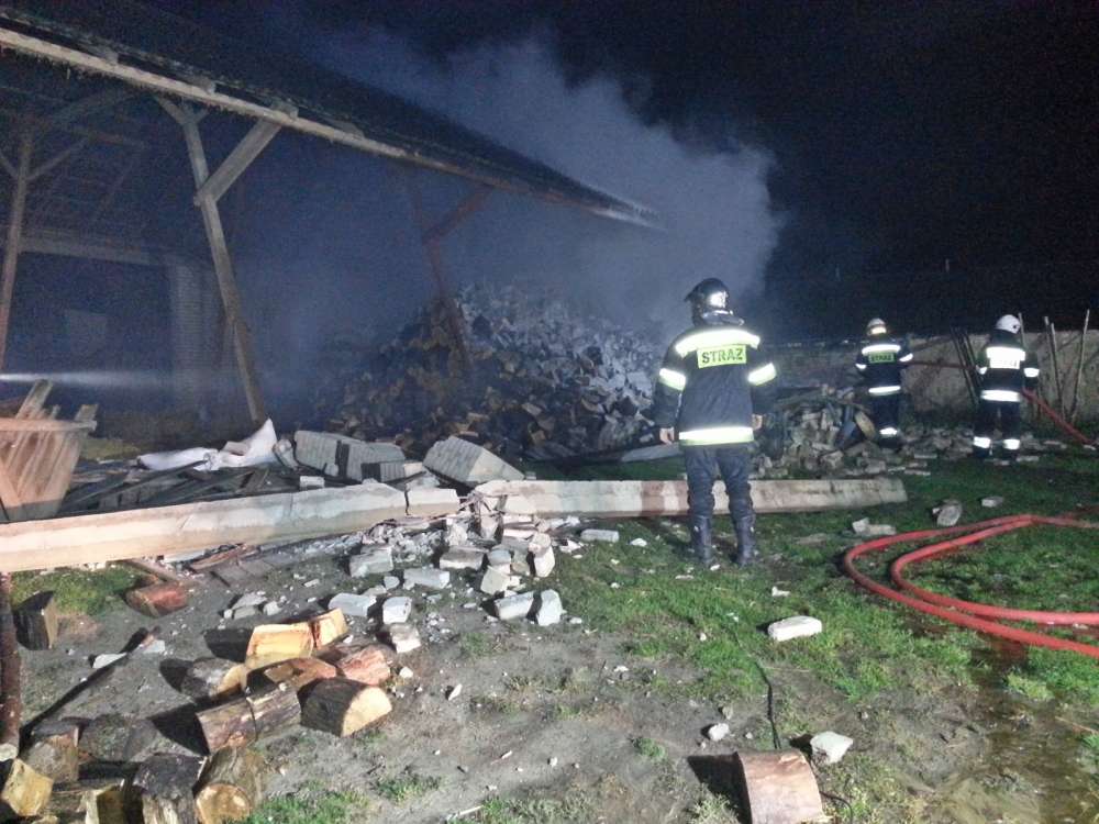 Pożar stodoły w Walentynowie