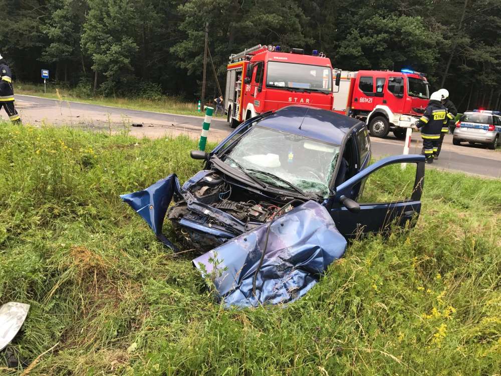 Zdarzenie drogowe na trasie Kujan - Więcbork