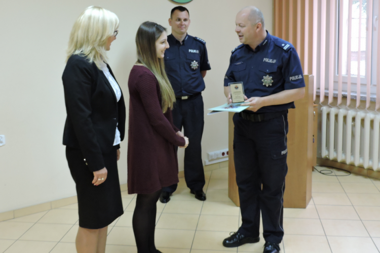 Nikola wyróżniona przez Komendanta Wojewódzkiego Policji