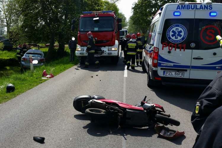 Wypadek na trasie Lipka - Zakrzewo