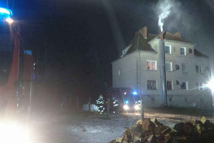 Pożar komina w budynku wielorodzinnym