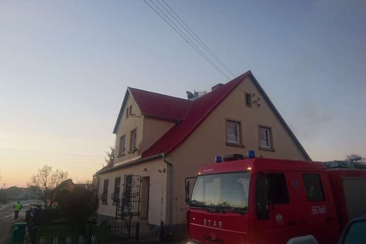 Pożar przewodu kominowego w Gminnym Ośrodku Pomocy Społecznej
