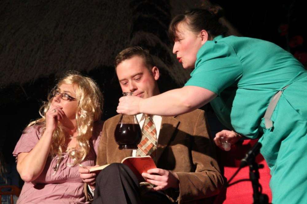 Spektakl teatralny w wykonaniu mieszkańców gminy Lipka