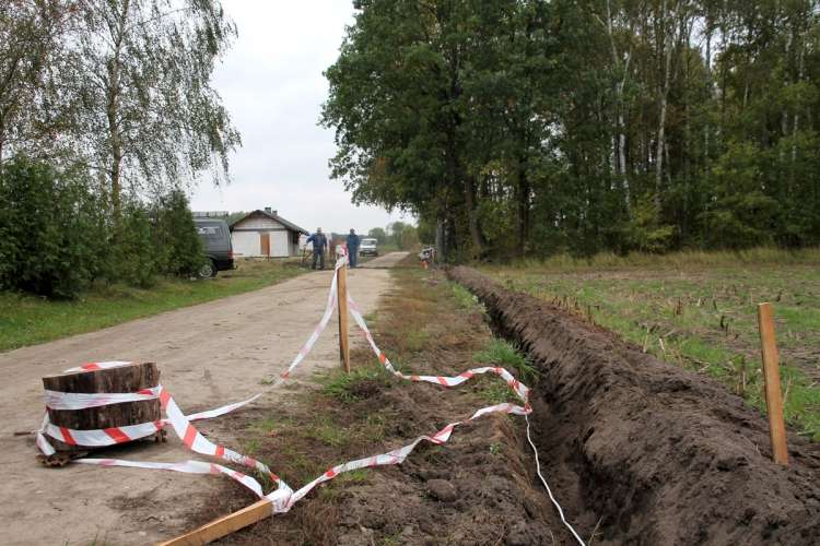 Na wybudowaniu Batorówka odkopano pocisk artyleryjski