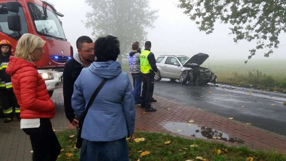 Kolizja drogowa w Świętej na wysokości osiedla Ogrodnictwo [ZDJĘCIA] - aktualizacja