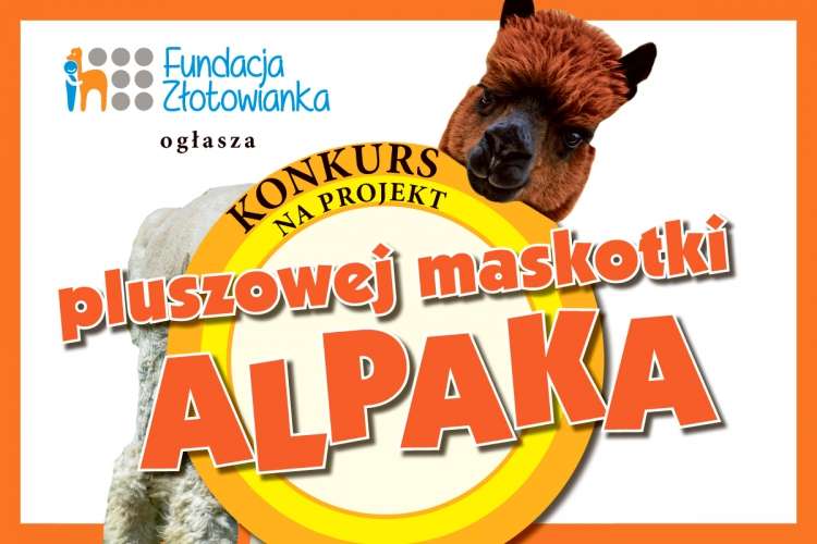 Konkurs: Zaprojektuj maskotkę alpaka dla Fundacji Złotowianka i wygraj nagrodę