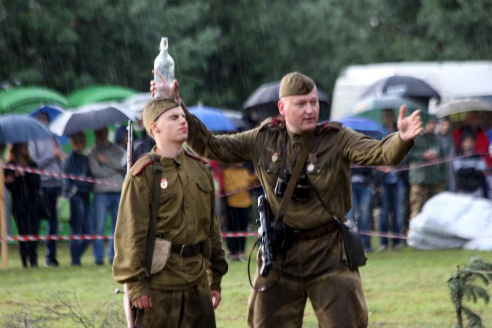 Inscenizacja Narodowe Siły Zbrojne 1946 - II dzień V Pikniku Militarnego w Jastrowiu