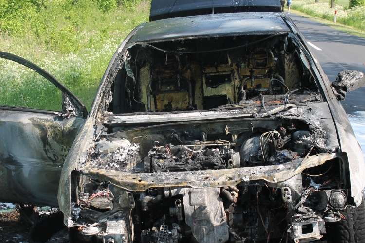 Pożar samochodu na ul. Kujańskiej